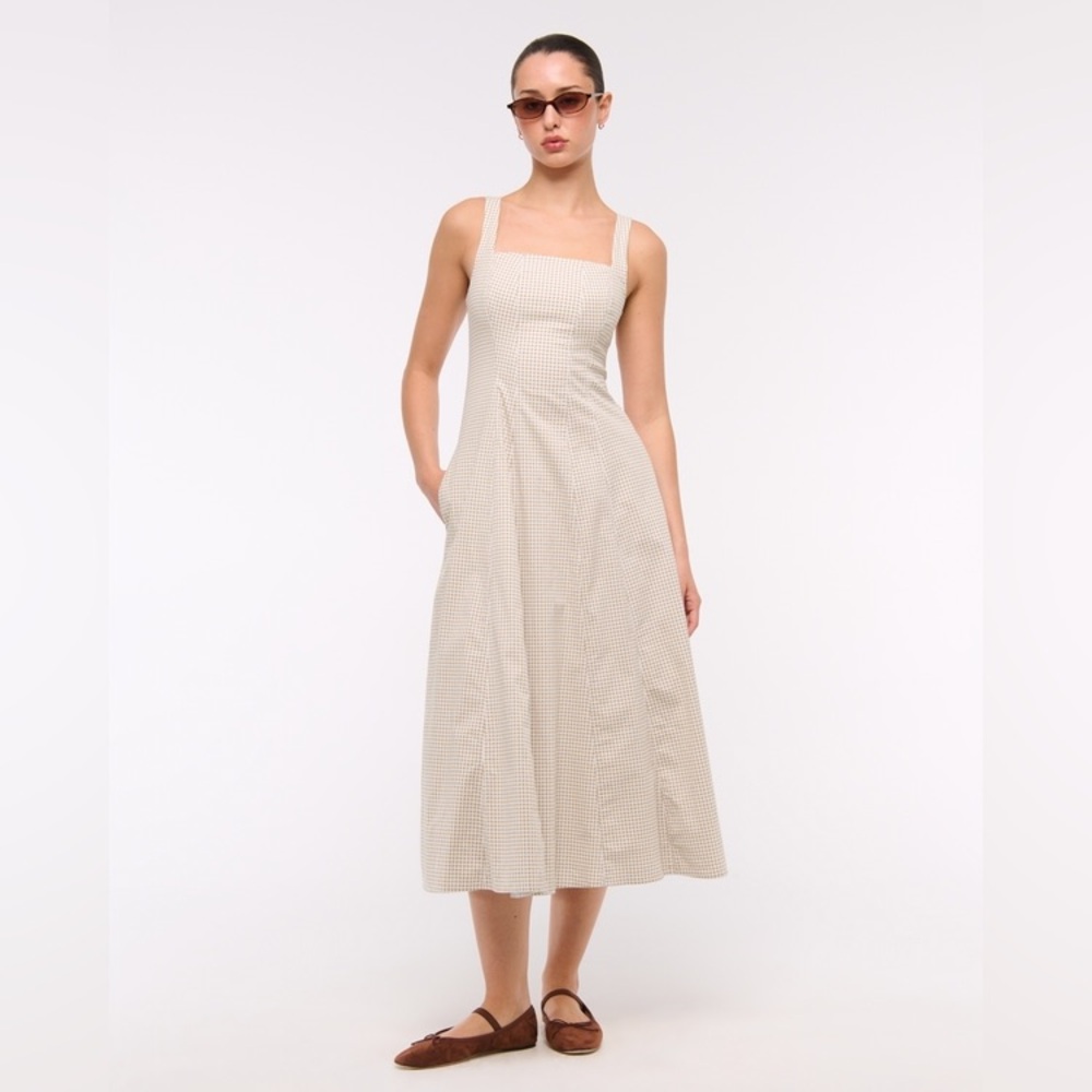 Abercrombie & Fitch The A&F Mila Stretch Midi Dress size XL Petite